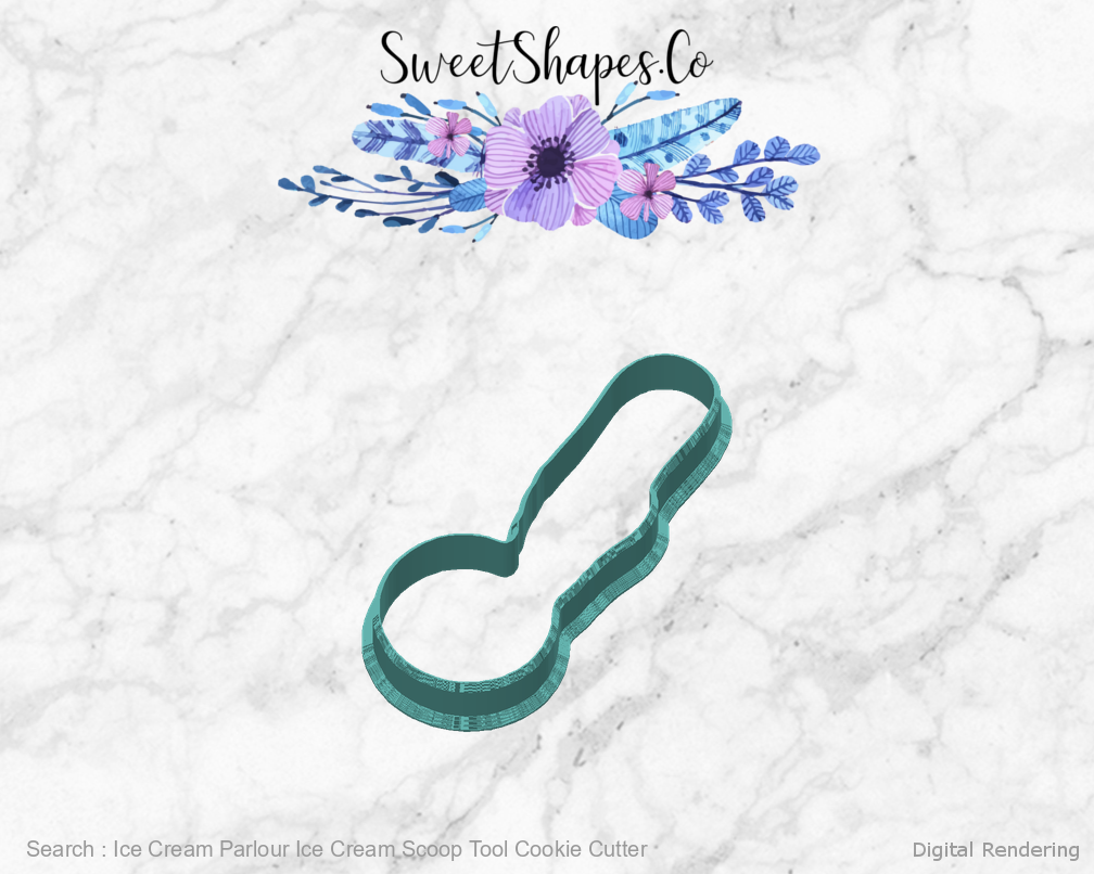 Ice Cream Parlour Ice Cream Scoop Tool Cookie Cutter — back view