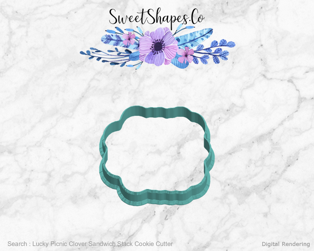 Lucky Picnic Clover Sandwich Stack Cookie Cutter — left view