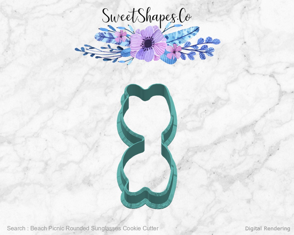 Beach Picnic Rounded Sunglasses Cookie Cutter — right view