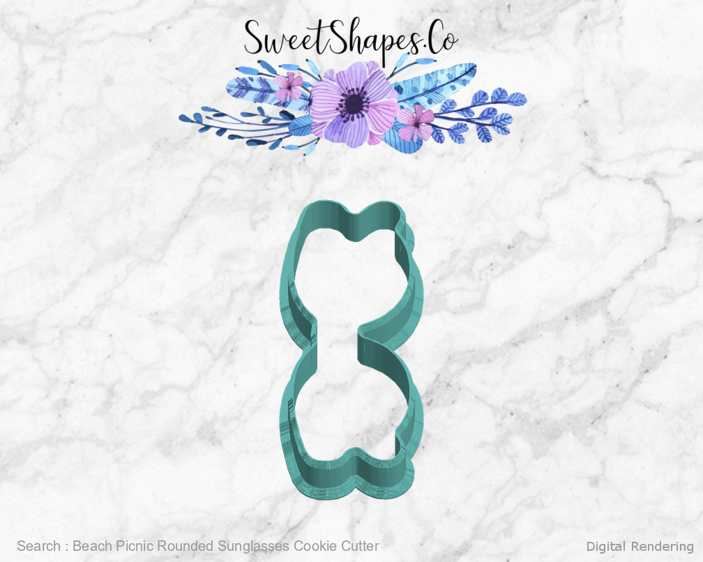 Beach Picnic Rounded Sunglasses Cookie Cutter — left view