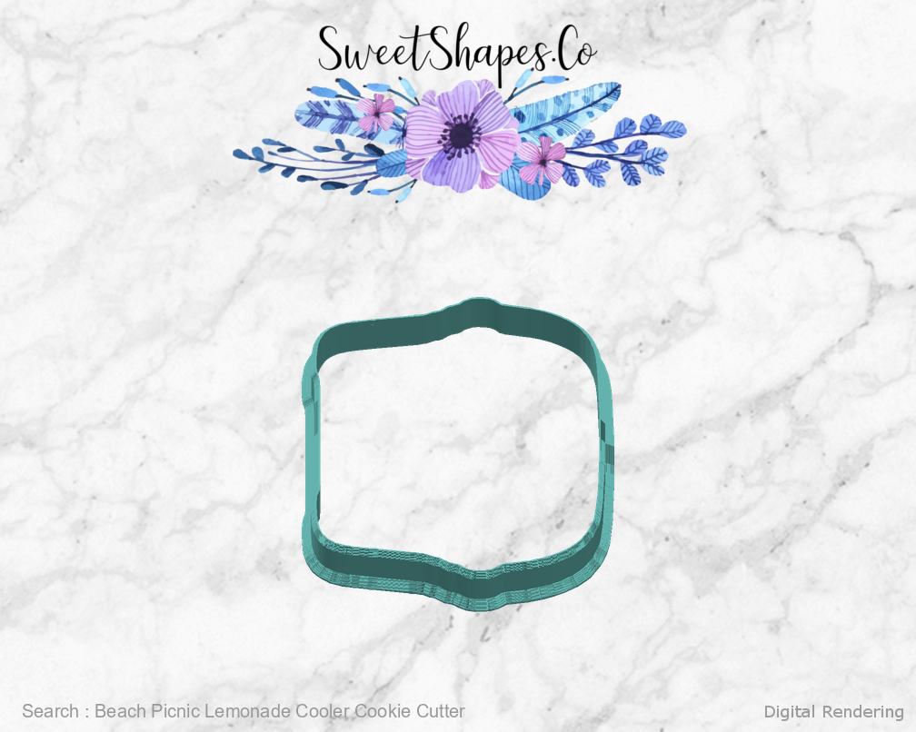 Beach Picnic Lemonade Cooler Cookie Cutter — right view