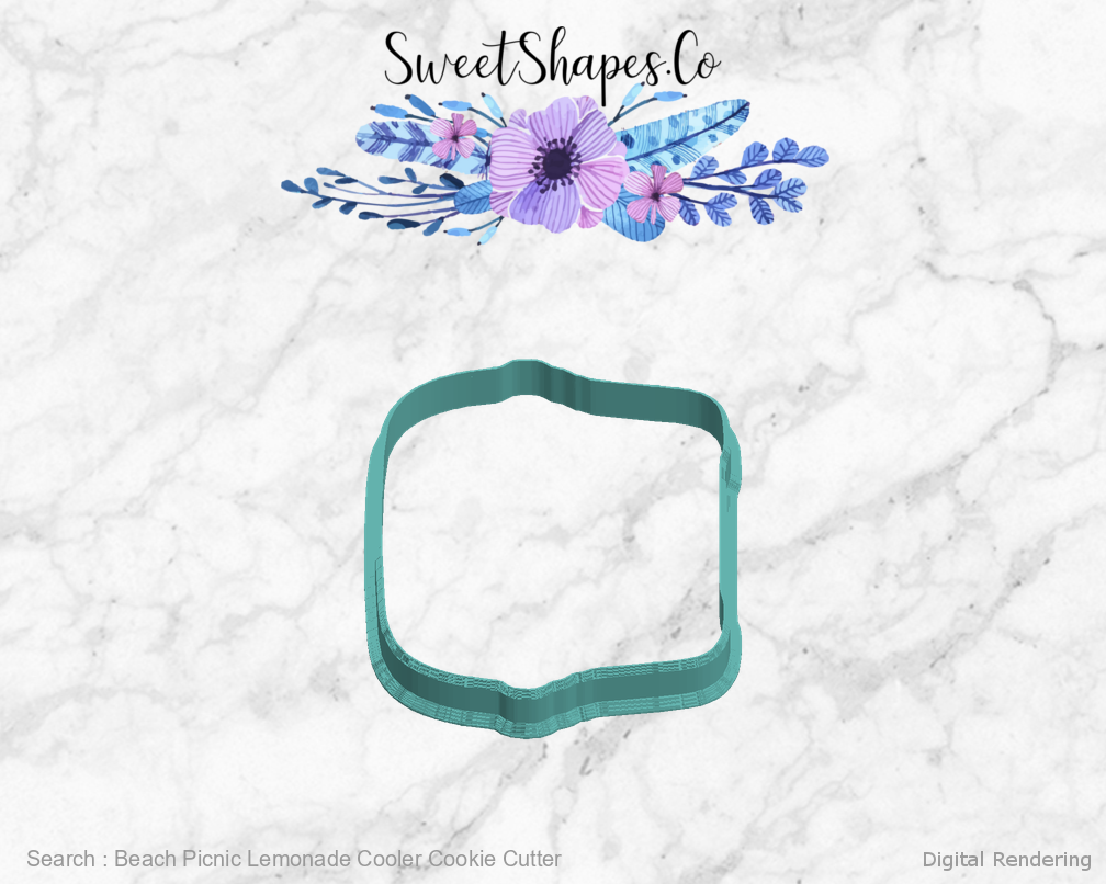 Beach Picnic Lemonade Cooler Cookie Cutter — left view