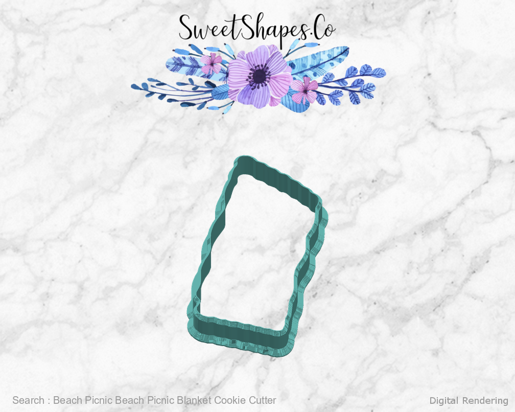 Beach Picnic Beach Picnic Blanket Cookie Cutter — right view