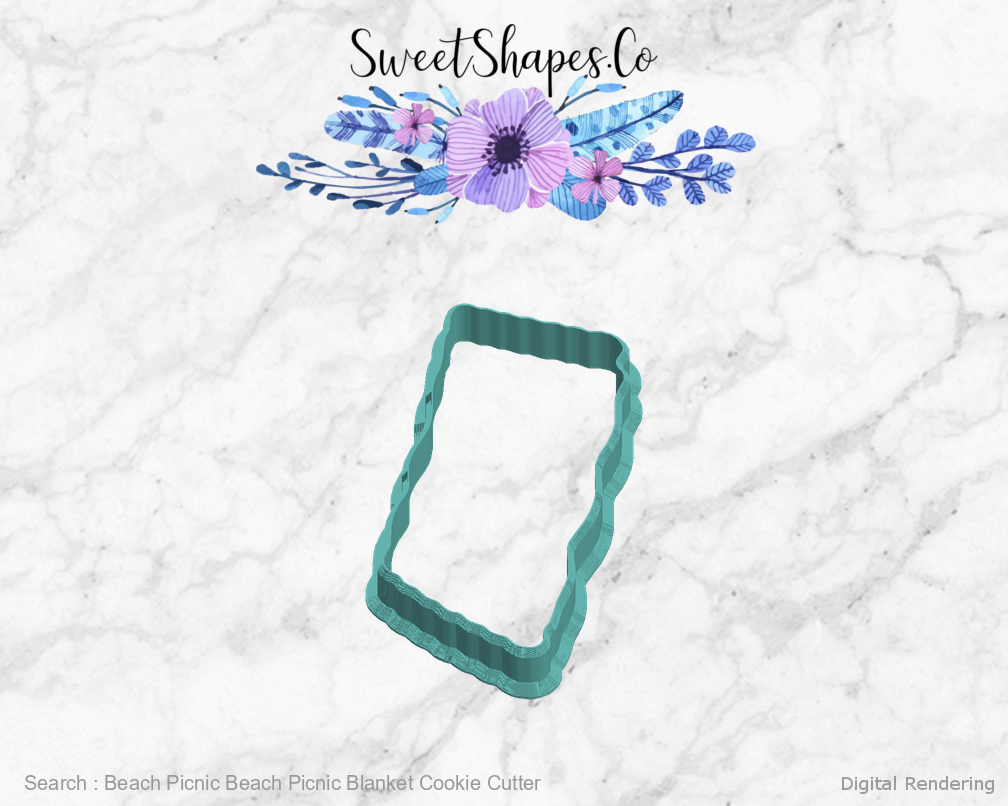 Beach Picnic Beach Picnic Blanket Cookie Cutter — left view