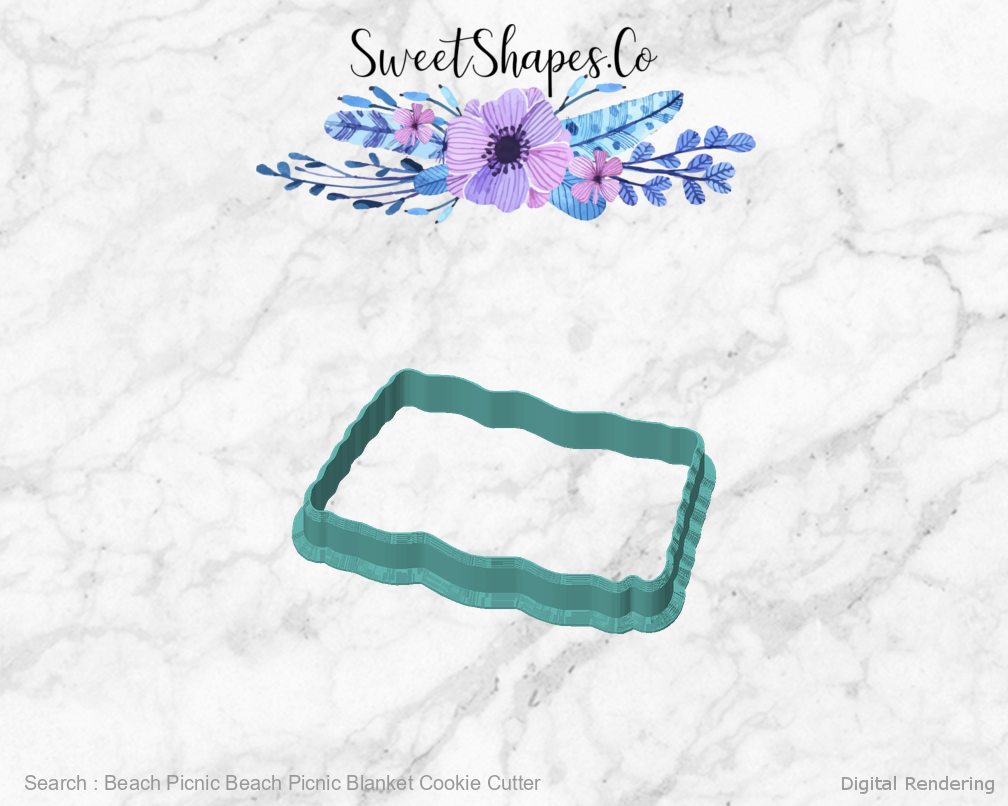Beach Picnic Beach Picnic Blanket Cookie Cutter — front view