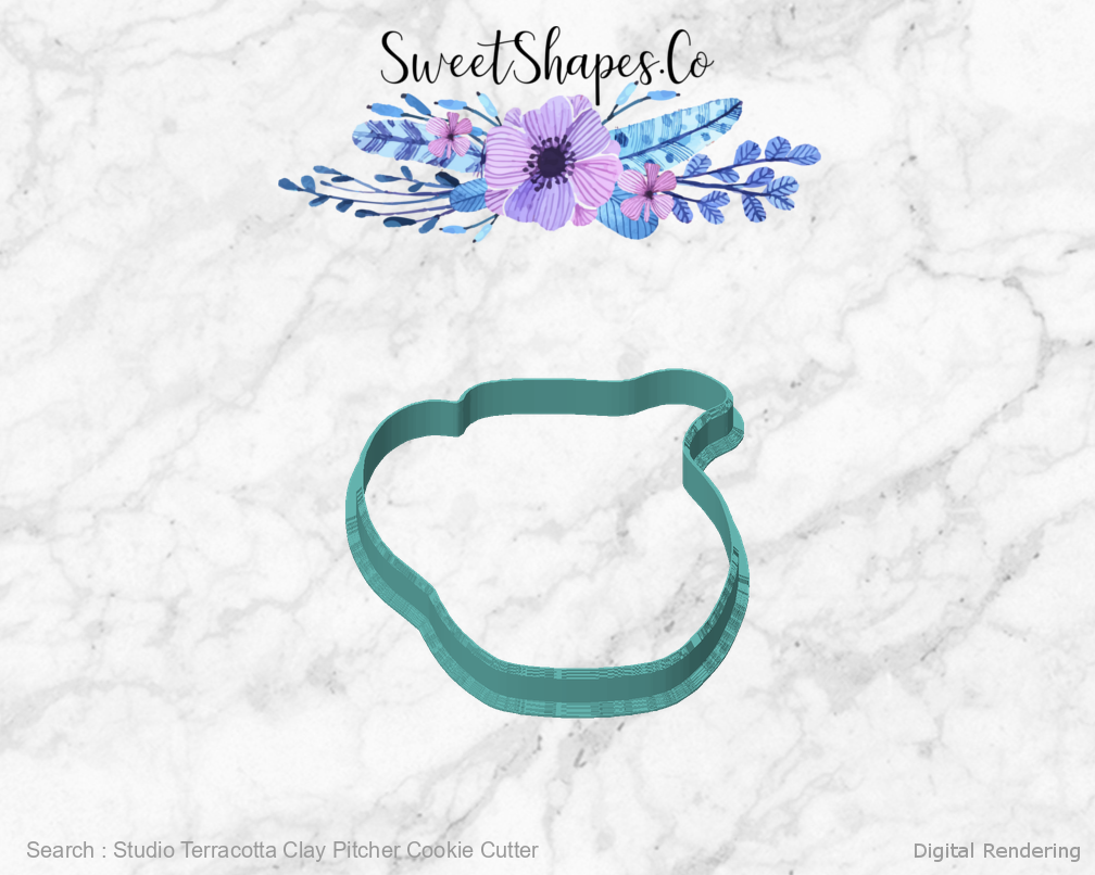 Studio Terracotta Clay Pitcher Cookie Cutter — front view