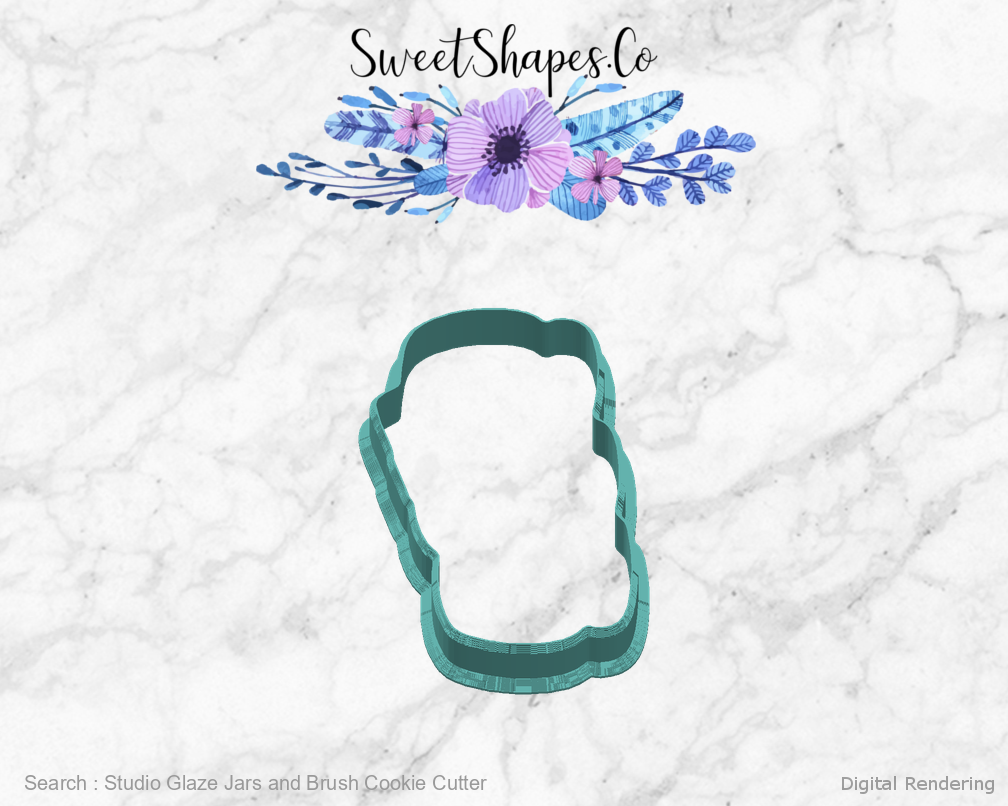 Studio Glaze Jars and Brush Cookie Cutter — right view