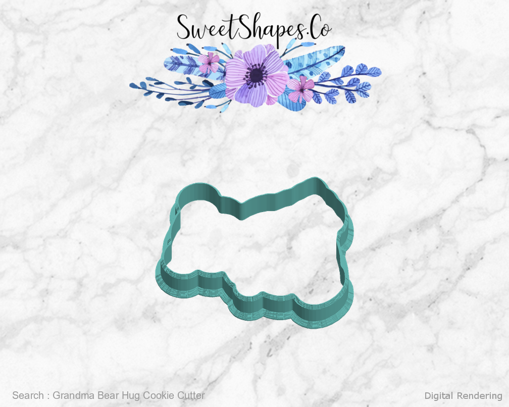 Grandma Bear Hug Cookie Cutter — left view