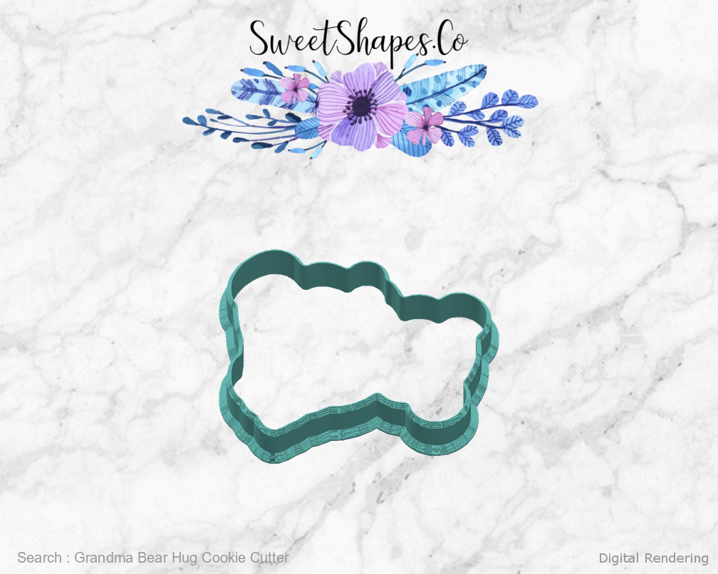 Grandma Bear Hug Cookie Cutter — right view