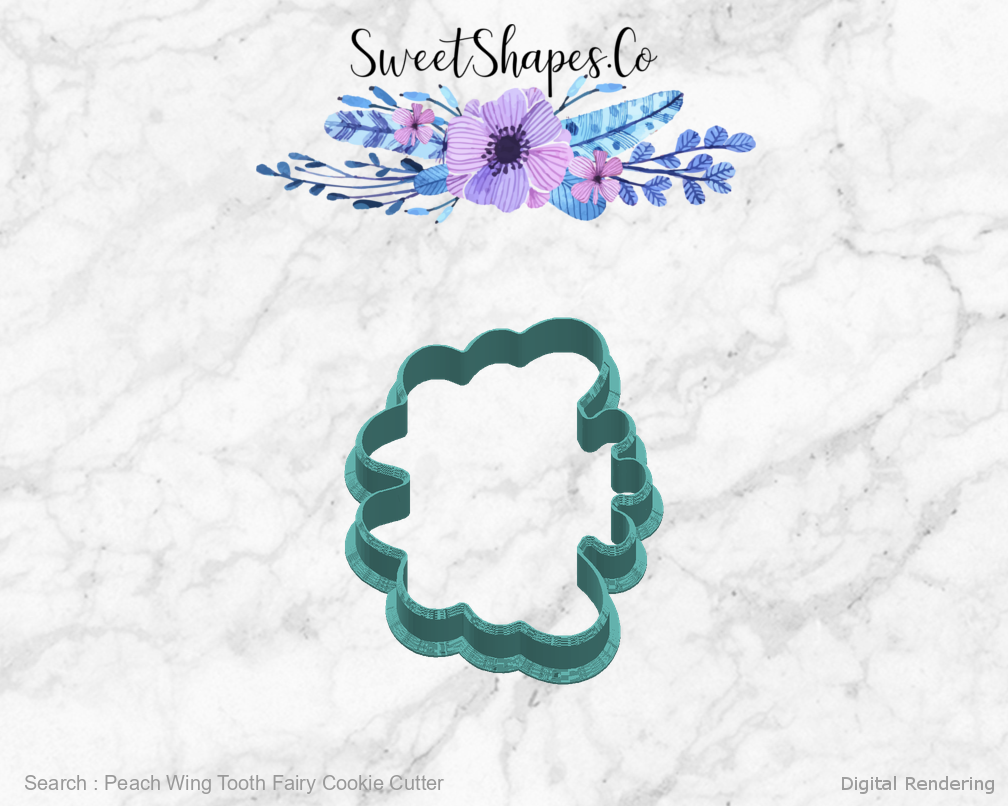 Peach Wing Tooth Fairy Cookie Cutter — right view