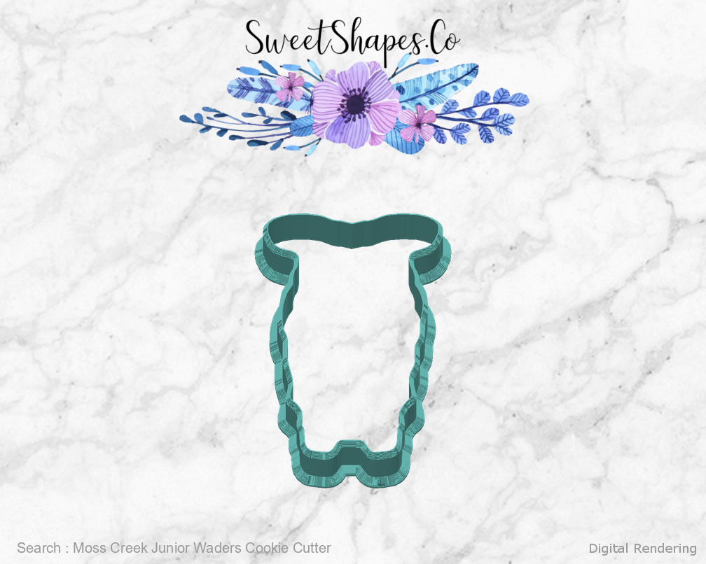 Moss Creek Junior Waders Cookie Cutter — back view