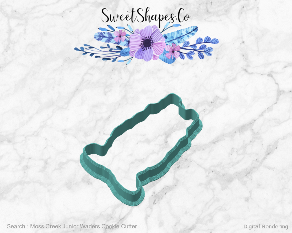 Moss Creek Junior Waders Cookie Cutter — angled front view