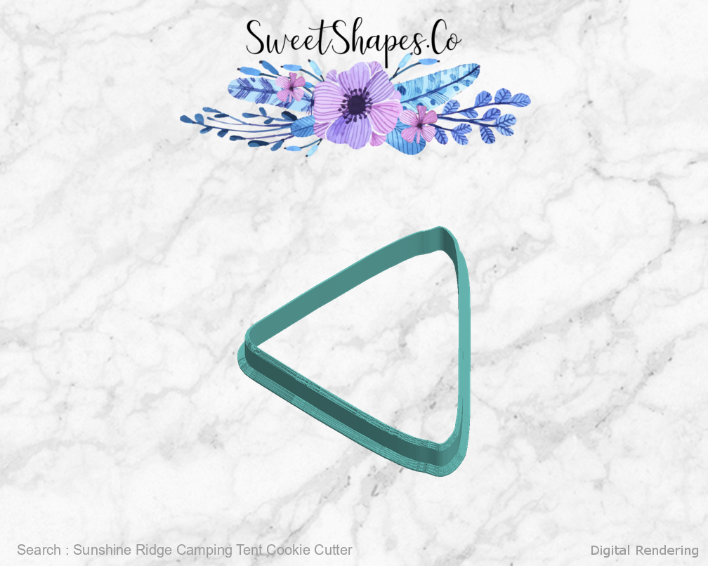 Sunshine Ridge Camping Tent Cookie Cutter — left view