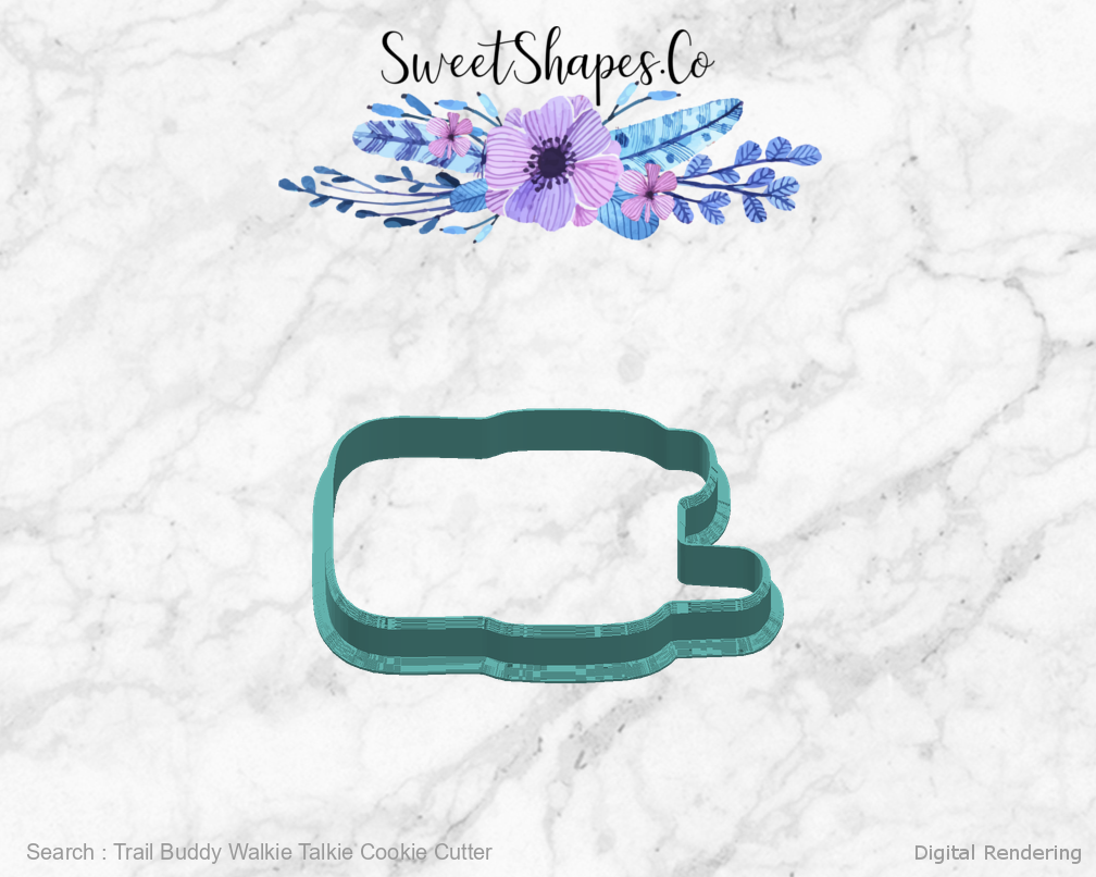 Trail Buddy Walkie Talkie Cookie Cutter — right view