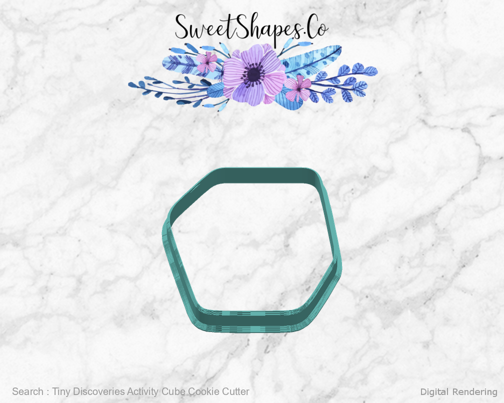 Tiny Discoveries Activity Cube Cookie Cutter — right view