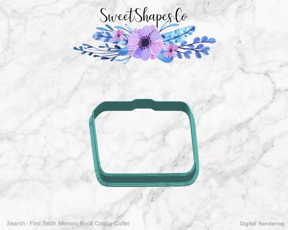 First Tooth Memory Book Cookie Cutter — right view