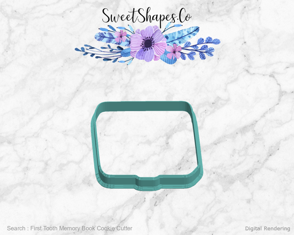 First Tooth Memory Book Cookie Cutter — left view