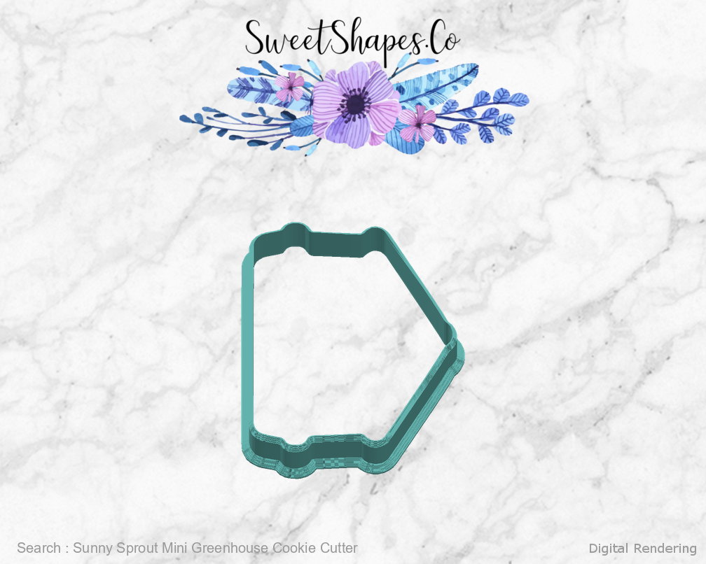Sunny Sprout Mini Greenhouse Cookie Cutter — right view