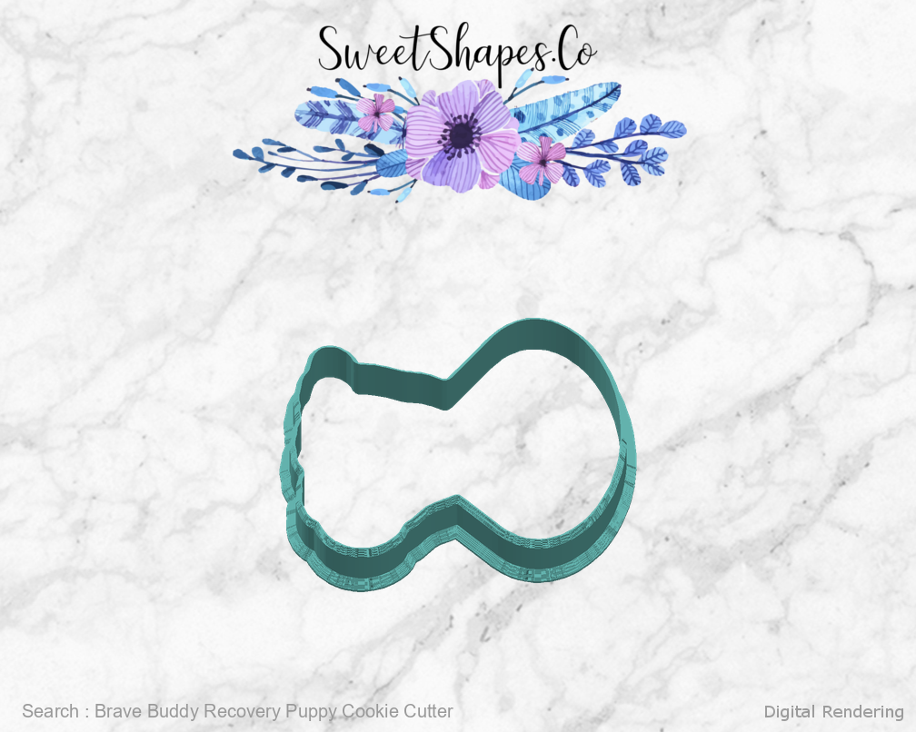Brave Buddy Recovery Puppy Cookie Cutter — right view