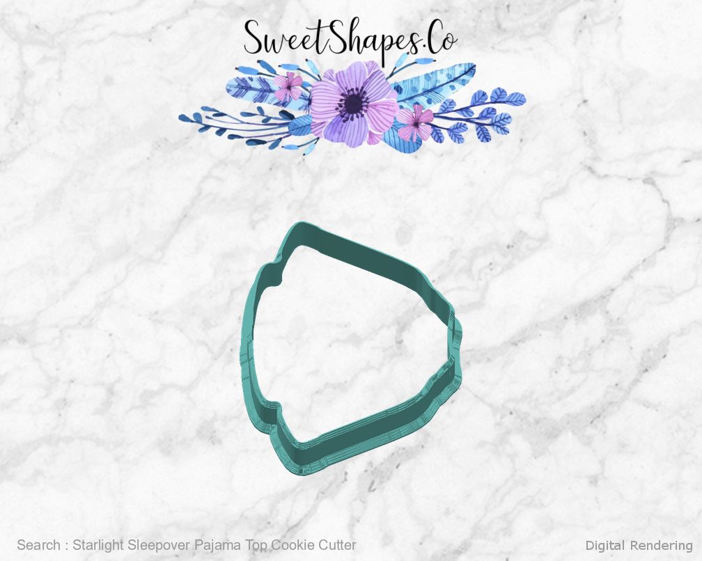 Starlight Sleepover Pajama Top Cookie Cutter — right view