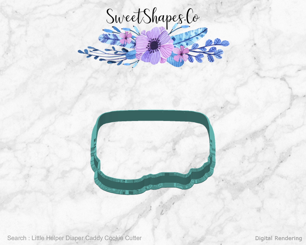 Little Helper Diaper Caddy Cookie Cutter — back view