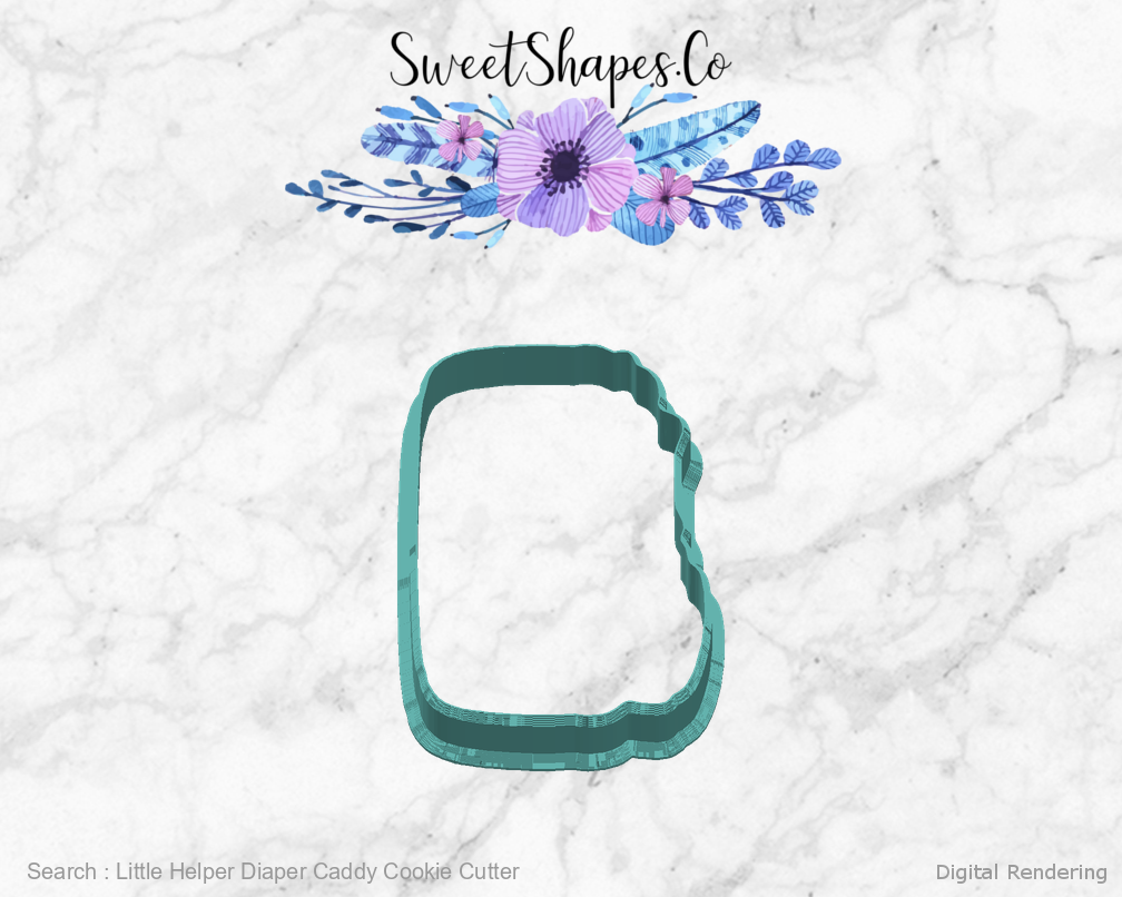 Little Helper Diaper Caddy Cookie Cutter — right view