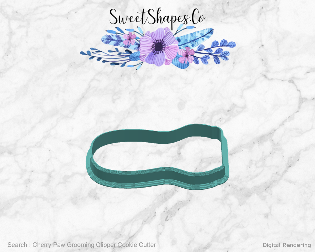 Cherry Paw Grooming Clipper Cookie Cutter — right view