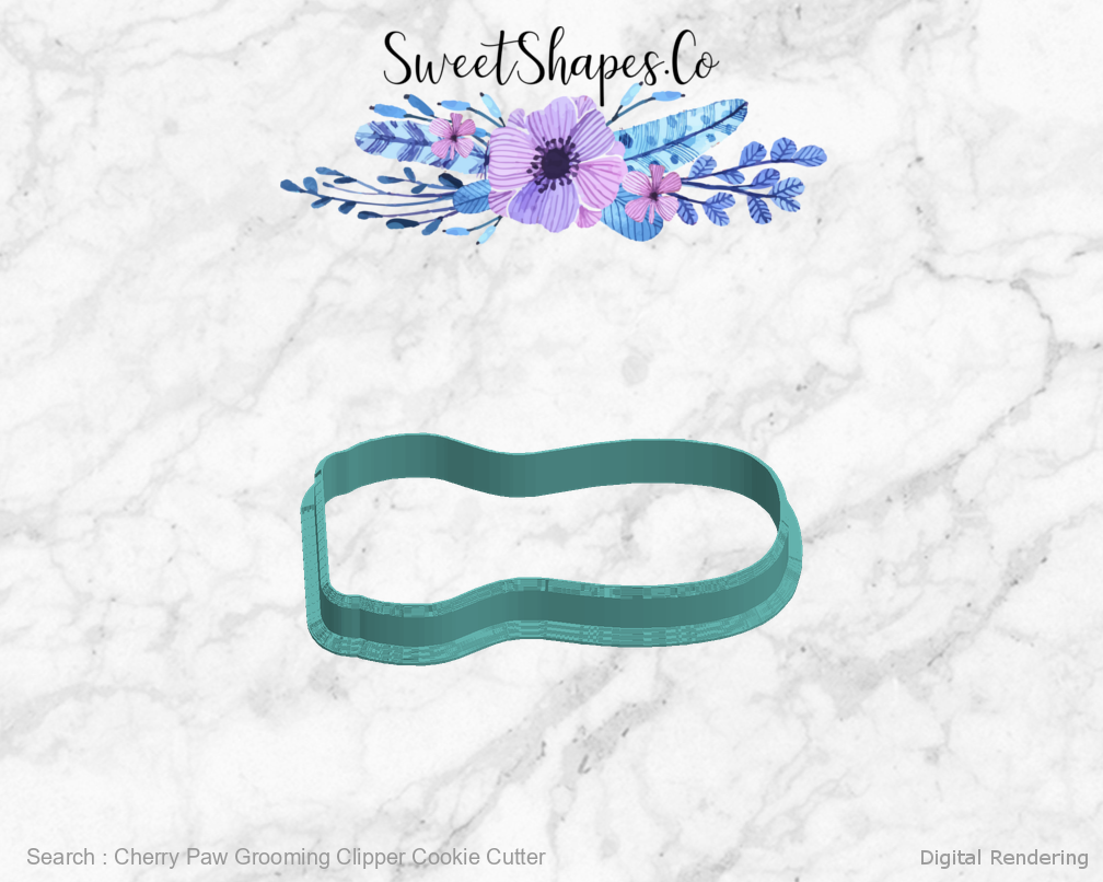 Cherry Paw Grooming Clipper Cookie Cutter — left view