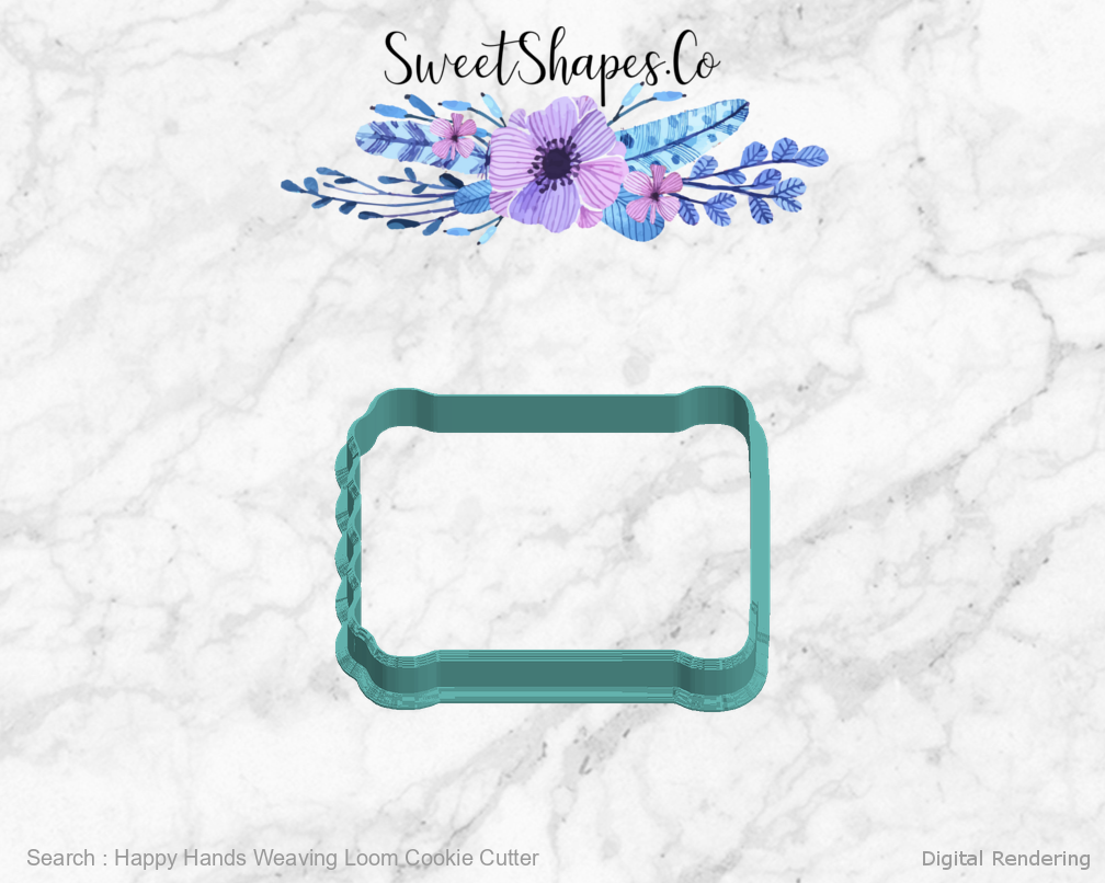 Happy Hands Weaving Loom Cookie Cutter — left view