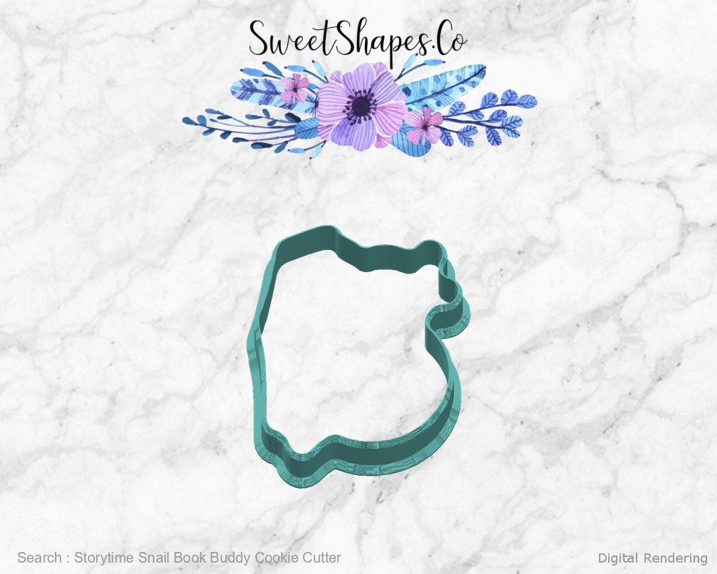 Storytime Snail Book Buddy Cookie Cutter — right view