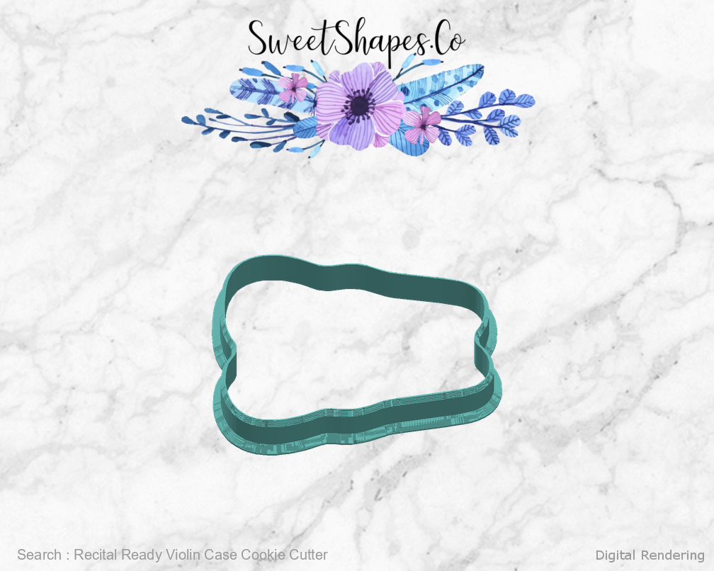 Recital Ready Violin Case Cookie Cutter — right view