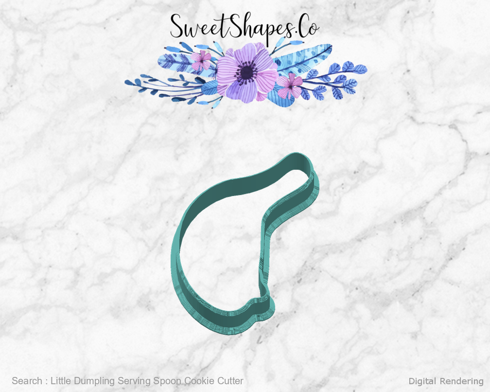 Little Dumpling Serving Spoon Cookie Cutter — right view