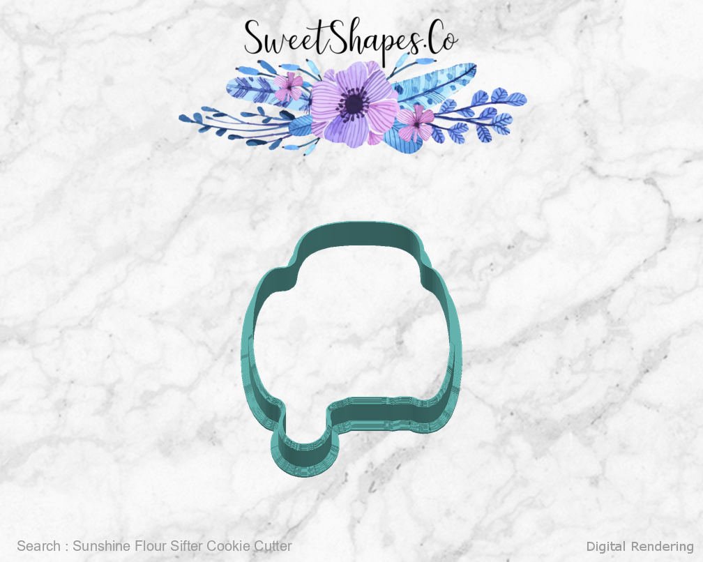 Sunshine Flour Sifter Cookie Cutter — right view