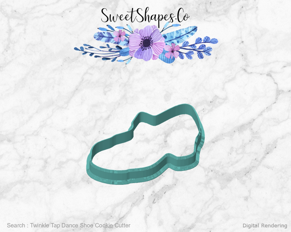 Twinkle Tap Dance Shoe Cookie Cutter — front view