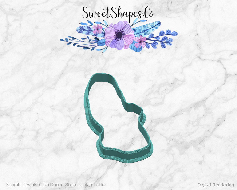 Twinkle Tap Dance Shoe Cookie Cutter — right view