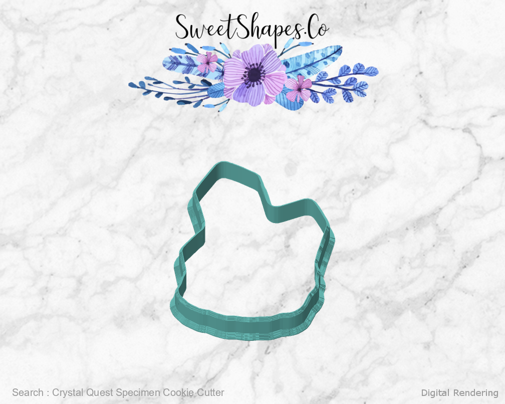 Crystal Quest Specimen Cookie Cutter — front view