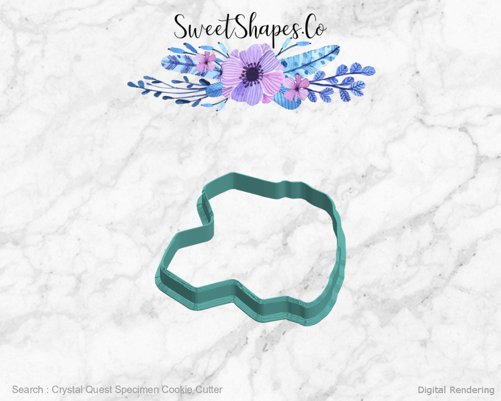 Crystal Quest Specimen Cookie Cutter — left view