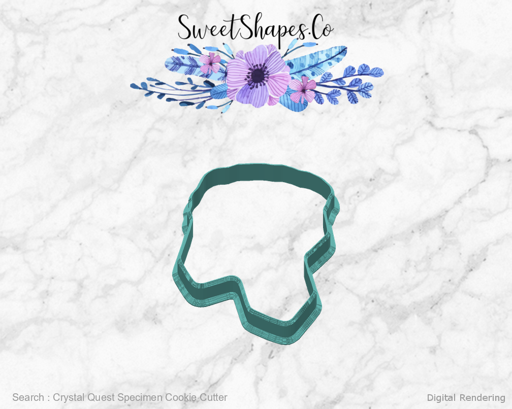 Crystal Quest Specimen Cookie Cutter — back view