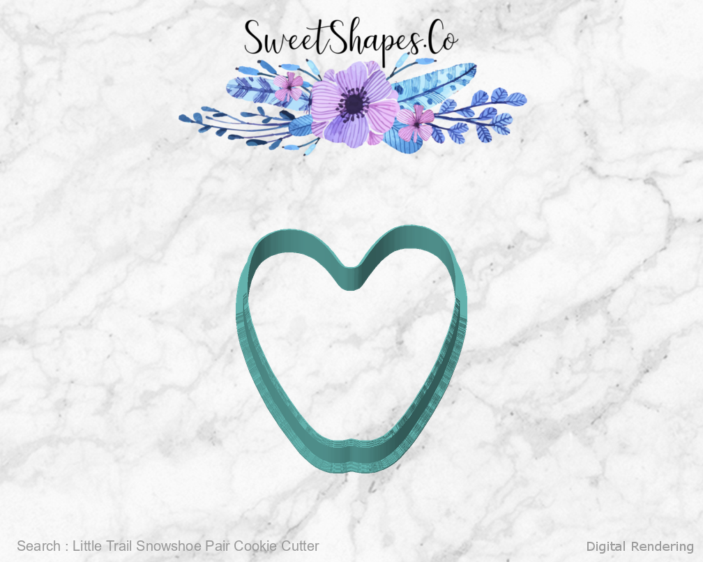 Little Trail Snowshoe Pair Cookie Cutter — front view