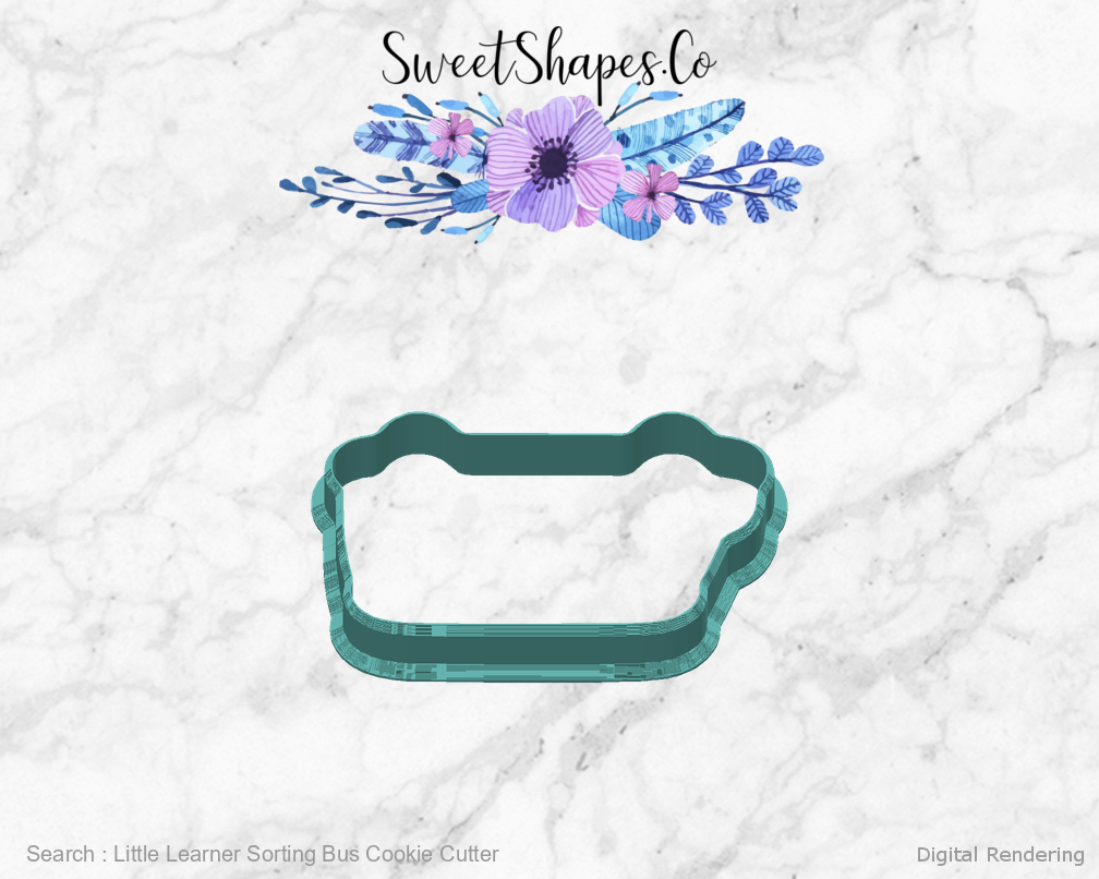 Little Learner Sorting Bus Cookie Cutter — back view