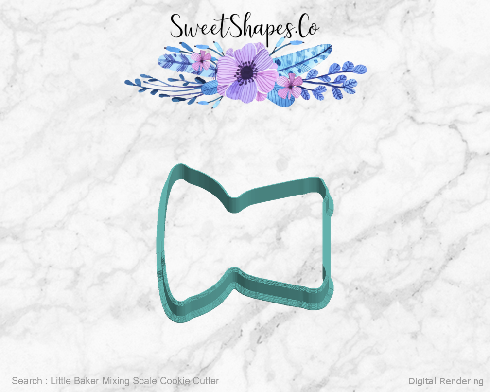 Little Baker Mixing Scale Cookie Cutter — left view
