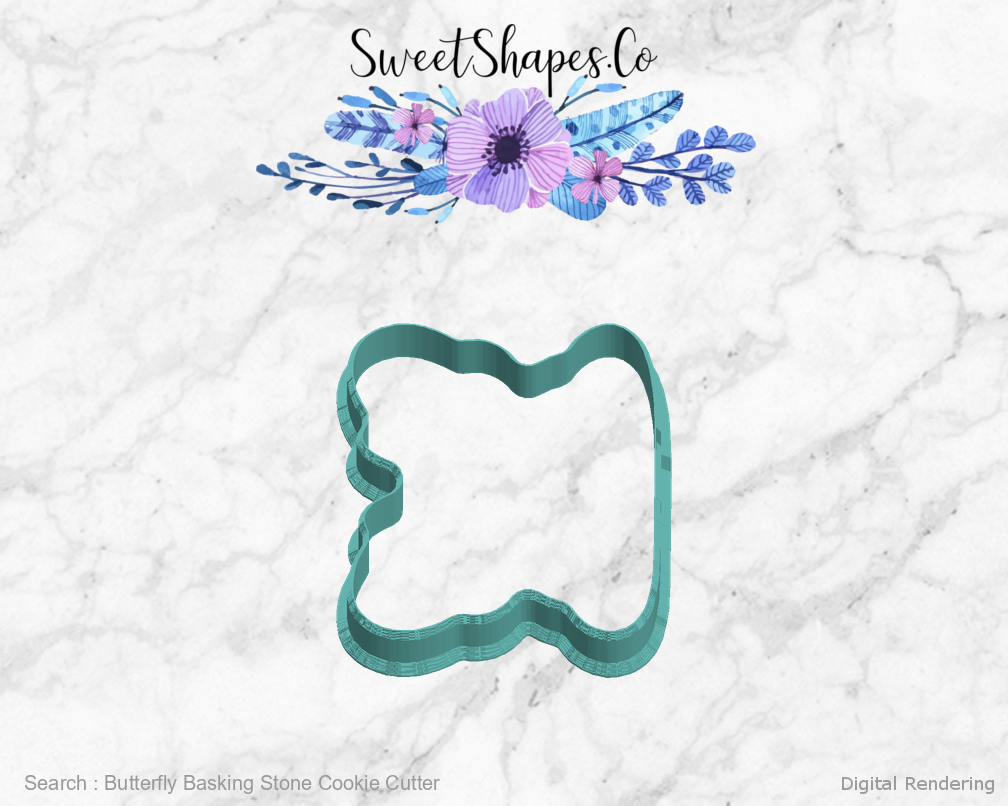 Butterfly Basking Stone Cookie Cutter — left view