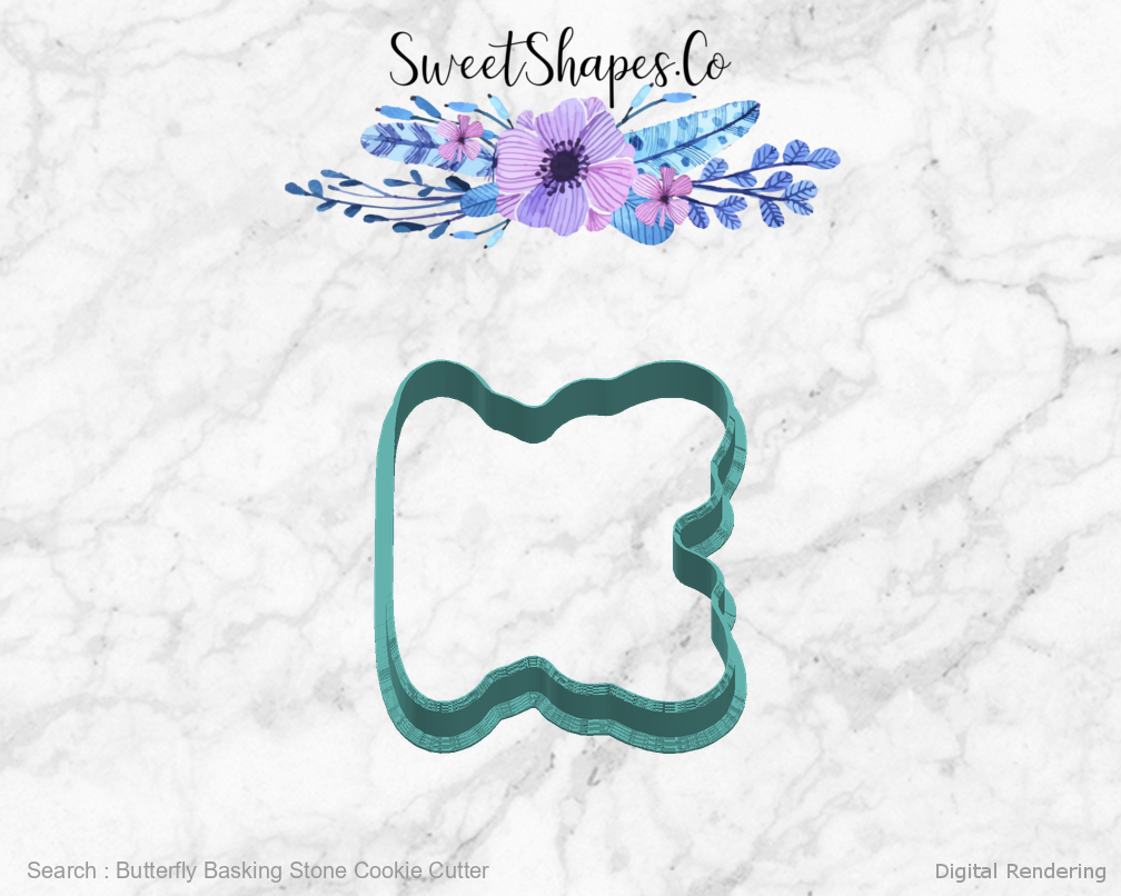 Butterfly Basking Stone Cookie Cutter — right view
