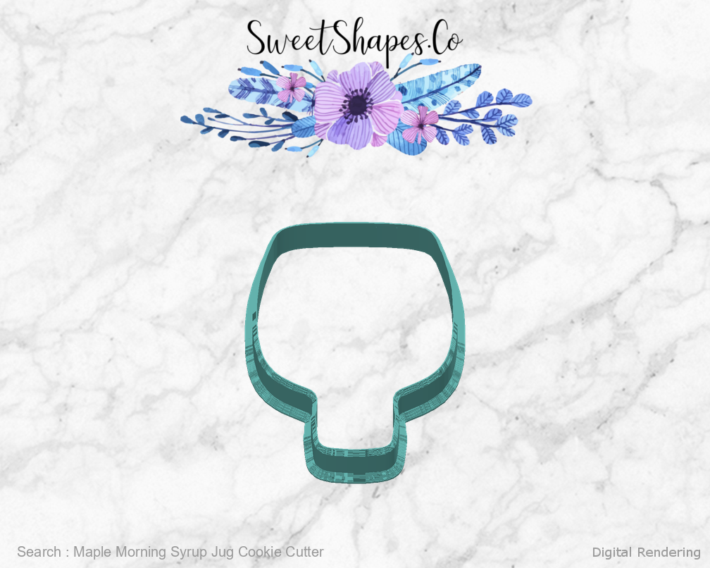 Maple Morning Syrup Jug Cookie Cutter — back view
