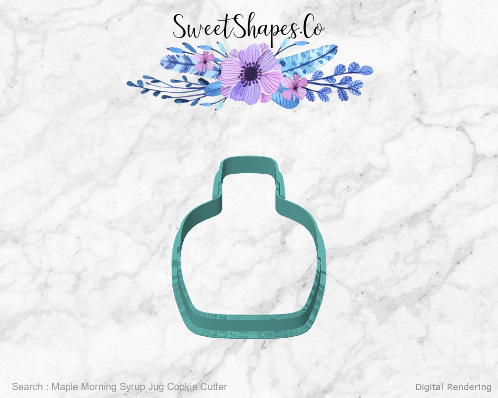 Maple Morning Syrup Jug Cookie Cutter — front view