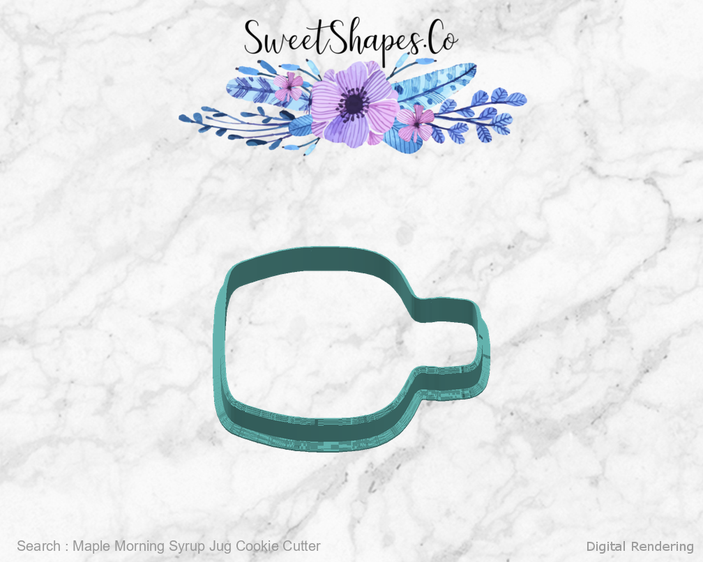 Maple Morning Syrup Jug Cookie Cutter — right view