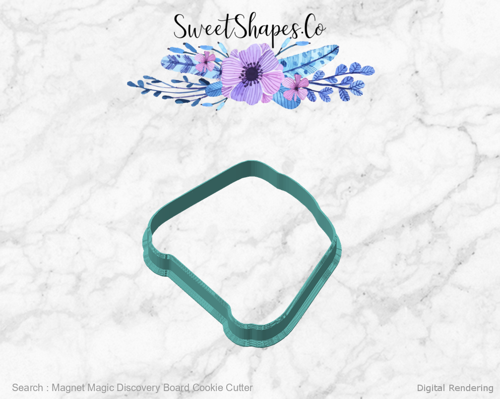 Magnet Magic Discovery Board Cookie Cutter — angled front view