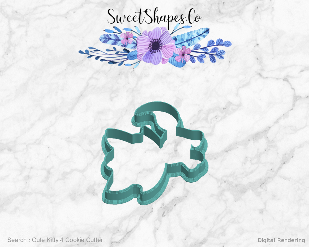 Cute Kitty 4 Cookie Cutter — left view