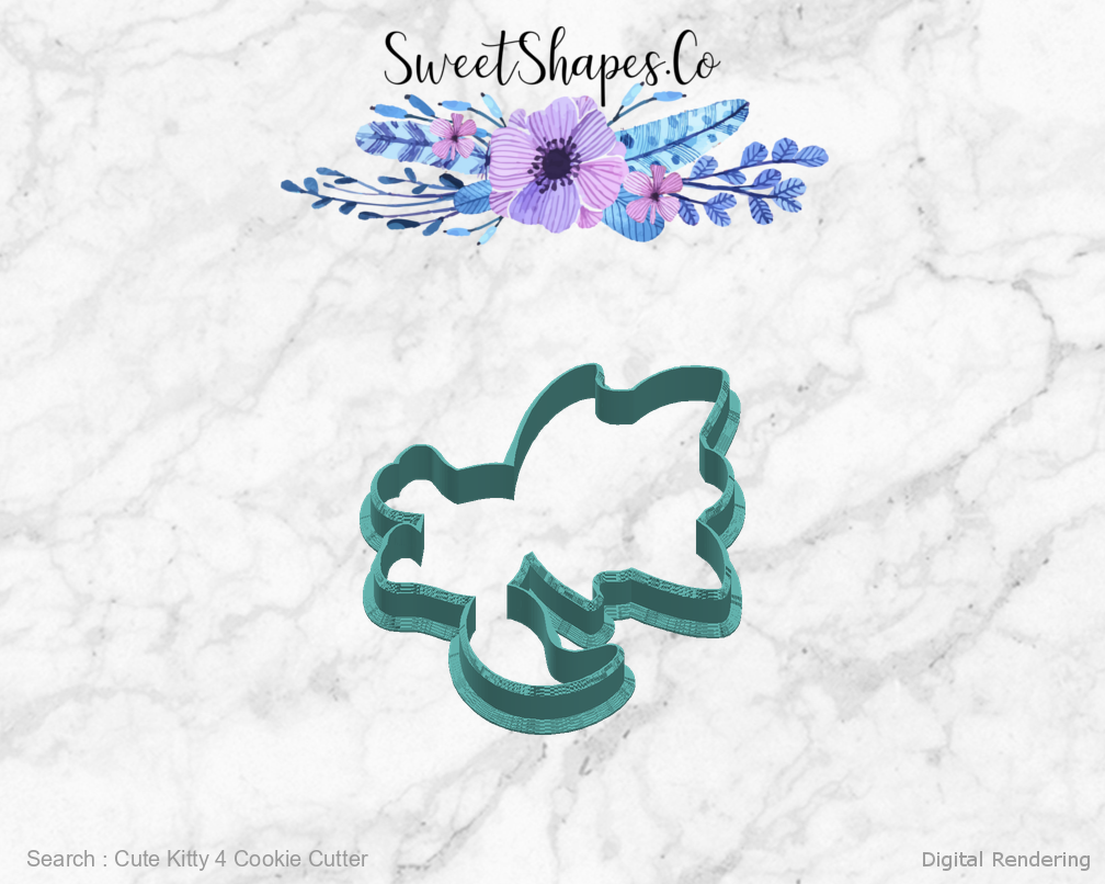 Cute Kitty 4 Cookie Cutter — right view