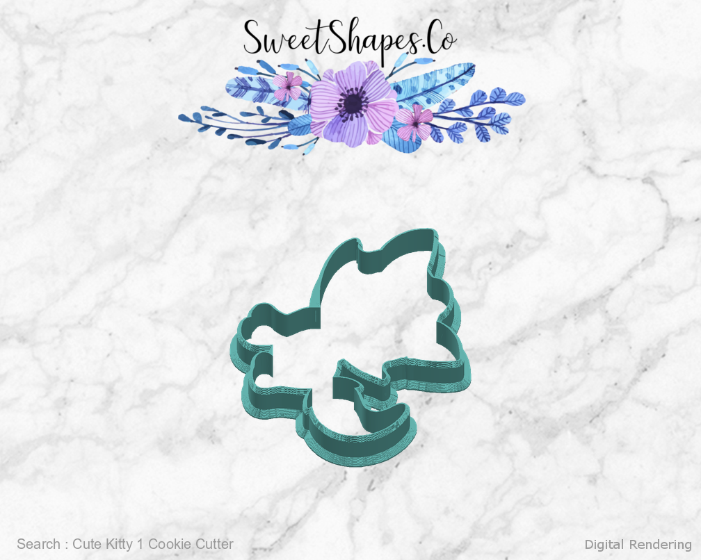 Cute Kitty 1 Cookie Cutter — right view